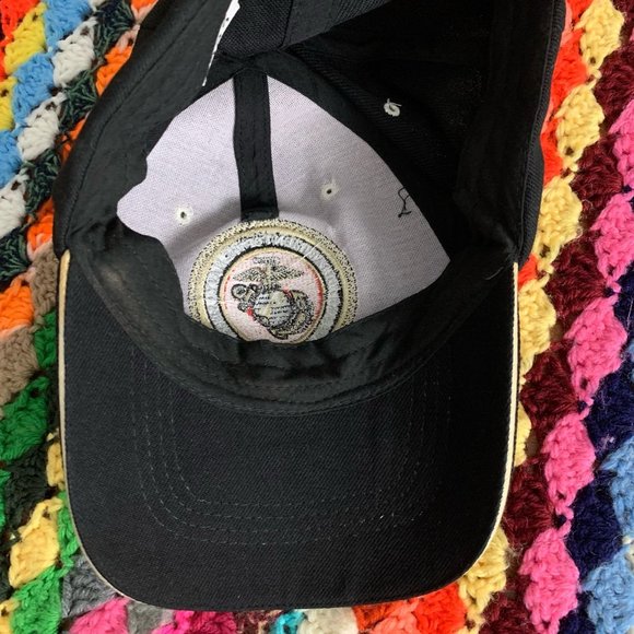 Y2K USMC US Marine Corps Strapback Embroidered Dad Hat Military - Picture 5 of 9